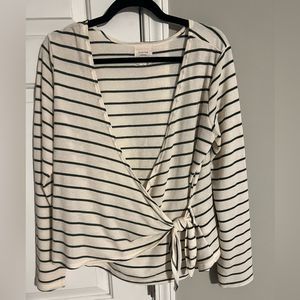 Francesca’s Front Knot Knit Blouse